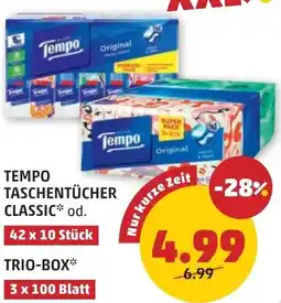 PENNY Tempo taschentücher classic od. trio-box Angebot