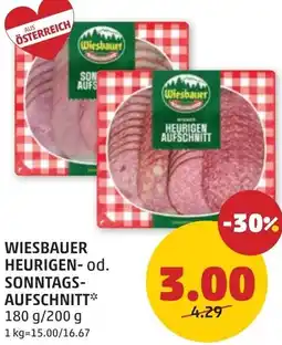 PENNY Wiesbauer heurigen- od. sonntags- aufschnitt Angebot