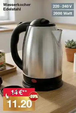 Woolworth Wasserkocher Edelstahl Angebot