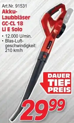 Zgonc Akku- Laubbläser GC-CL 18 Li E Solo Angebot