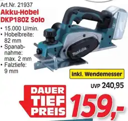 Zgonc Art.Nr. 21937 Akku-Hobel DKP180Z Solo Angebot