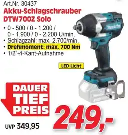 Zgonc Art.Nr. 30437 Akku-Schlagschrauber DTW700Z Solo Angebot