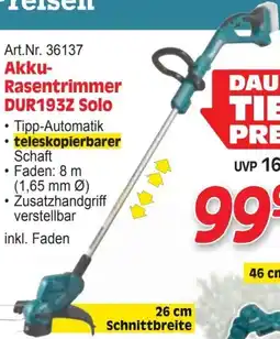 Zgonc Art.Nr. 36137 Akku- Rasentrimmer DUR193Z Solo Angebot