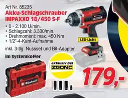 Zgonc Art Nr. 85235 Akku-Schlagschrauber IMPAXXO 18/450 S-F Angebot