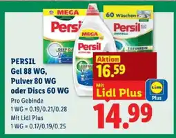 Lidl PERSIL Gel 88 WG, Pulver 80 WG oder Discs 60 WG Angebot