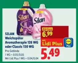 Lidl SILAN Weichspüler Aromatherapie 126 WG oder Classic 130 WG Angebot