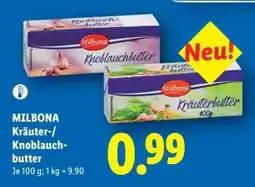 Lidl MILBONA Kräuter-/Knoblauchbutter Angebot