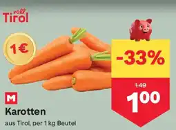 MPreis Karotten Angebot