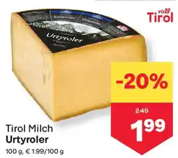MPreis Tirol Milch Urtyroler Angebot