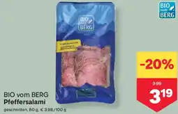 MPreis BIO vom BERG Pfeffersalami Angebot