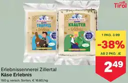 MPreis Erlebnissennerei Zillertal Käse Erlebnis Angebot