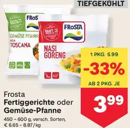 MPreis Frosta Fertiggerichte oder Gemüse-Pfanne Angebot