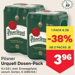 MPreis Pilsner Urquell Dosen-Pack Angebot