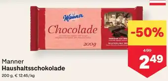 Manner Haushaltsschokolade