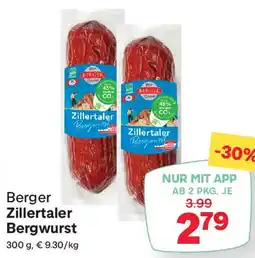 MPreis Berger Zillertaler Bergwurst Angebot