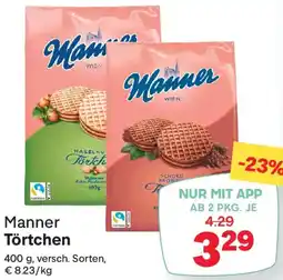 MPreis Manner Törtchen Angebot