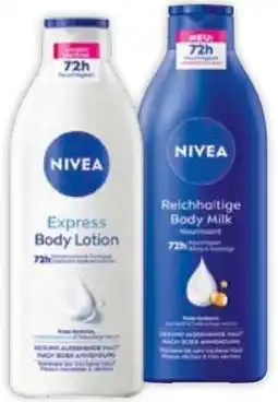 Müller NIVEA Lotion (Express) oder Milk (Reichhaltig) Angebot