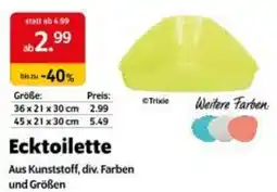 Das Futterhaus Ecktoilette Angebot
