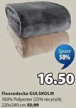 JYSK Fleecedecke gulskolm Angebot