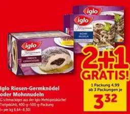 Interspar Iglo Riesen-Germknödel oder Mohnnudeln Angebot