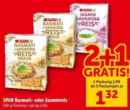 Interspar Spar basmati- oder jasminreis Angebot