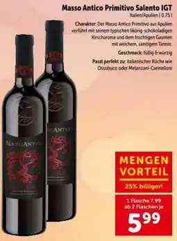 Interspar Masso Antico Primitivo Salento IGT Angebot