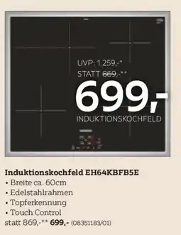 XXXLutz Induktionskochfeld eh64kbfb5e Angebot
