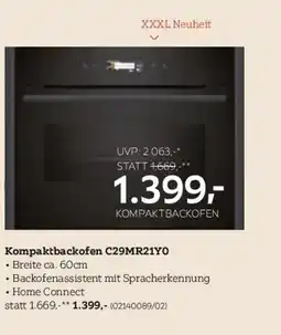 XXXLutz Kompaktbackofen C29MR21YO Angebot