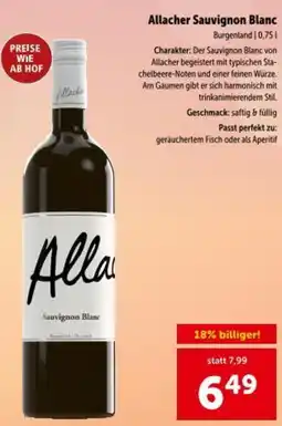 Interspar Allacher Sauvignon Blanc Angebot
