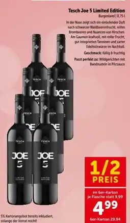 Interspar Tesch Joe 5 Limited Edition Angebot