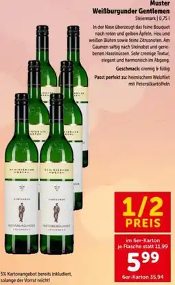 Interspar Muster Weißburgunder Gentlemen Angebot