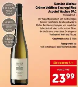 Interspar Domäne Wachau Grüner Veltliner Smaragd Ried Axpoint Wachau DAC Angebot