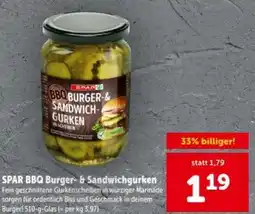 Interspar Spar bbq burger-& sandwich gurken Angebot
