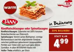Interspar Rindfleischlasagne oder Spinatlasagne Angebot