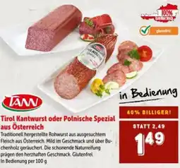 Interspar Tirol Kantwurst oder Polnische Spezial aus Österreich Angebot