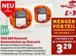 Interspar SPAR BBQ Maishendl Keulenschnitzel aus Österreich Angebot
