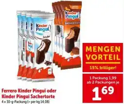 Interspar Ferrero Kinder Pingui oder Kinder Pingui Sachertorte Angebot