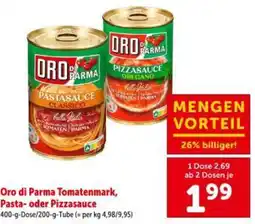 Interspar Oro di Parma Tomatenmark, Pasta- oder Pizzasauce Angebot