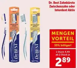 Interspar Dr. Best Zahnbürste Zwischenzahn oder Interdent Aktiv Angebot