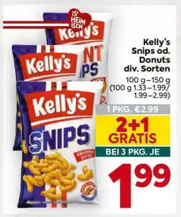 Billa Kelly's Snips od. Donuts div. Sorten Angebot