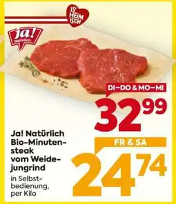 Billa Ja! Natürlich Bio-Minutensteak vom Weidejungrind° Angebot