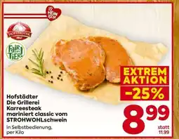 Billa Hofstädter Die Grillerei Karreesteak mariniert classic vom STROHWOHLschwein Angebot