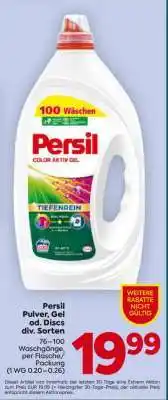 Billa Persil Pulver, Gel od. Discs div. Sorten Angebot
