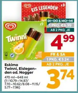 Billa Eskimo Twinni, Eislegenden od. Nogger Angebot