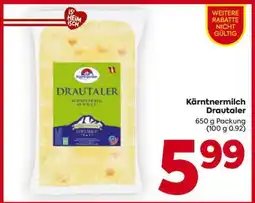 Billa Kärntnermilch Drautaler Angebot