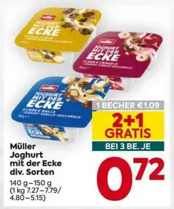 Billa Müller Joghurt mit der Ecke div. Sorten Angebot