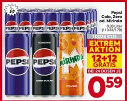 Billa Pepsi Cola, Zero od. Mirinda Angebot