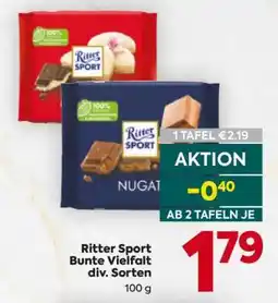 Billa Ritter Sport Bunte Vielfalt div. Sorten Angebot