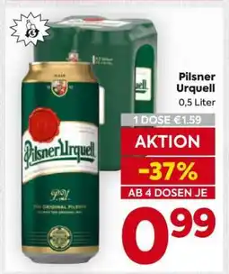 Billa Pilsner Urquell 0,5 Liter Angebot