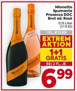 Billa Mionetto Spumante Prosecco DOC Brut od. Rosé Angebot